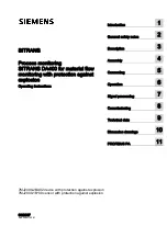 Preview for 1 page of Siemens SITRANS DA400 Operating Instructions Manual