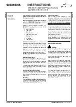 Preview for 1 page of Siemens SITRANS F C MASSFLO MASS 2100 Instructions Manual