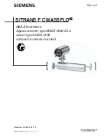 Preview for 1 page of Siemens SITRANS F C MASSFLO MASS  6000 Ex-d Manual