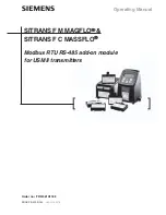 Siemens SITRANS F C MASSFLO series Operating Manual preview