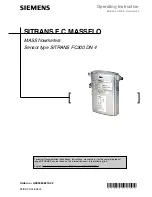 Preview for 1 page of Siemens SITRANS F C MASSFLO Operating Instruction