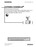 Preview for 1 page of Siemens SITRANS F M MAGFLO Operating Manual