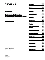 Siemens SITRANS F MAG 6000 I Operating Instructions Manual preview