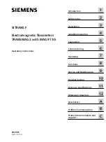 Preview for 1 page of Siemens SITRANS F TRANSMAG 2 Operating Instructions Manual