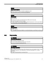 Preview for 21 page of Siemens SITRANS FC310 Compact Operating Instructions