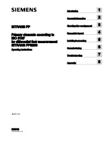 Preview for 1 page of Siemens SITRANS FP 7ME17.8 Operating Instructions Manual