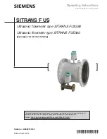 Siemens SITRANS FUE380 Operating Instructions Manual preview