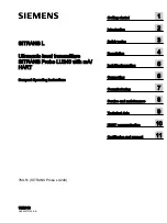 Предварительный просмотр 1 страницы Siemens SITRANS L LU240 Compact Operating Instructions