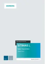 Preview for 1 page of Siemens SITRANS L Series Operating Instructions Manual