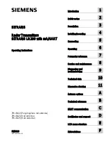 Siemens SITRANS LR200 7ML5422 Operating Instructions Manual предпросмотр