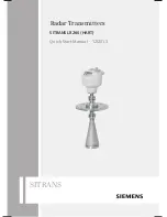 Siemens SITRANS LR260 Quick Start Manual preview