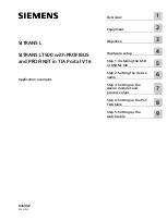 Предварительный просмотр 1 страницы Siemens SITRANS LT500 Application Examples