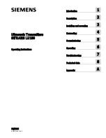 Preview for 2 page of Siemens Sitrans LU-180 Operating Instructions Manual