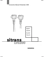 Предварительный просмотр 1 страницы Siemens sitrans LVS200 Instruction Manual