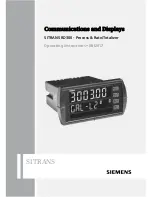 Preview for 1 page of Siemens SITRANS RD300 Operating Instructions Manual