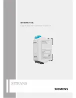 Preview for 1 page of Siemens SITRANS TCSC Operating Instructions Manual