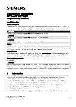 Preview for 3 page of Siemens SITRANS TF Series Compact Operating Instructions