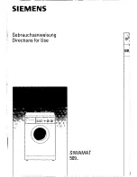 Siemens SIWAMAT 509 Directions For Use Manual preview