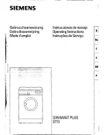 Siemens SIWAMAT PLUS 3773 Operating Instructions Manual preview