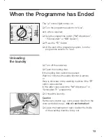 Preview for 13 page of Siemens SIWAMAT XS 1062 Instruction Manual And Installation Instructions