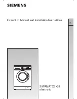 Siemens SIWAMAT XS 432 Instruction Manual And Installation Instructions preview