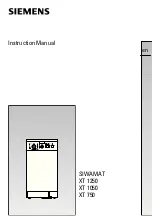 Siemens SIWAMAT XT 1050 Instruction Manual preview