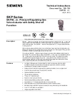 Siemens SKP25 Series Technical Instructions preview