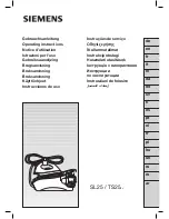 Siemens SL25 Operating Instructions Manual preview