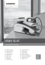 Siemens slider SL4 Operating Instructions Manual preview