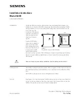 Siemens SLIM Installation Instructions preview