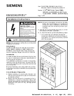 Siemens SMD6 Installation Instructions Manual preview