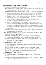 Preview for 5 page of Siemens SN23EW14CE User Manual