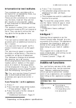 Preview for 21 page of Siemens SN47YS02CS User Manual