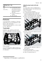 Предварительный просмотр 21 страницы Siemens SN75Z800BE Information For Use