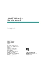 Siemens SOMATOM Emotion syngo CT 2007E Operator'S Manual preview