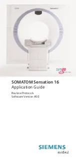 Preview for 1 page of Siemens SOMATOM Sensation 16 Application Manual