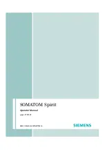 Siemens SOMATOM Spirit Operator'S Manual preview