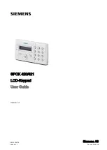 Siemens SPCK 420 User Manual preview