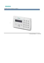 Siemens SPCK420 User Manual preview