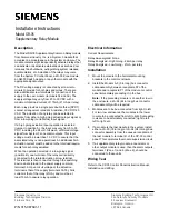 Preview for 1 page of Siemens SR-35 Installation Instructions