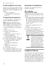 Preview for 58 page of Siemens SR93EX20MG Information For Use