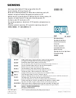 Предварительный просмотр 1 страницы Siemens STF 3VA9988-0BA Series Operating Instructions