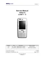 Предварительный просмотр 1 страницы Siemens SXG75 Service Manual