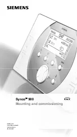 Предварительный просмотр 1 страницы Siemens Synco 900 Mounting And Commissioning