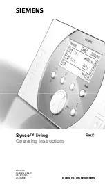 Siemens Synco living Operating Instructions Manual preview