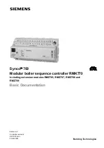 Siemens Synco RMK770 Basic Documentation preview