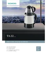 Preview for 1 page of Siemens TA 22 SERIES Instruction Manual