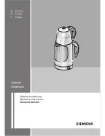 Preview for 1 page of Siemens TA60100 Operating Manual