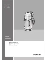 Siemens TA60100 Operating Manual preview