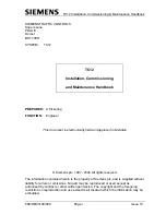 Preview for 1 page of Siemens TC12 Installation, Commissioning And Maintenance Handbook